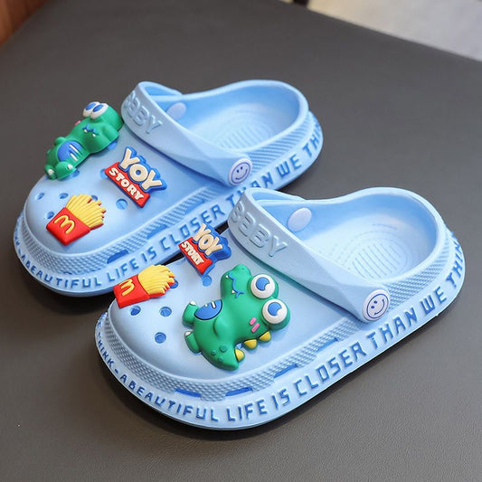 Cartoon Animal Hole Sandals Fashionable and Strong Grip Soft Soles Slipper Flat Summer Baby Shoes