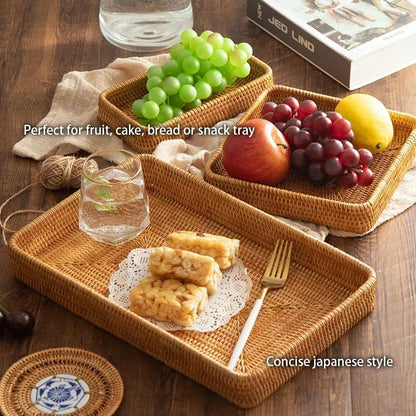 Rattan Rectangular Tray