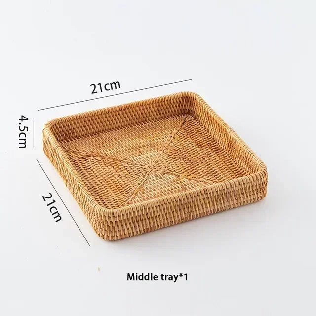 Rattan Rectangular Tray