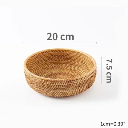 Rattan Round Fruit Bread Basket